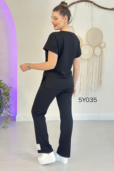 İnce Topuk 2 Piece Emblem Modal Fabric Set 5Y035