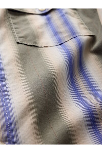 GAP Erkek Bej %100 Organik Pamuk Poplin Western Gömlek