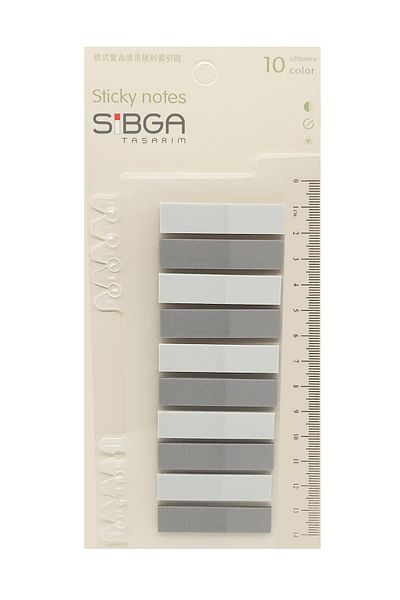 sibga tasarım Transparent Colored Post-It Note Paper - 200 Sheets Bookmark Sticker