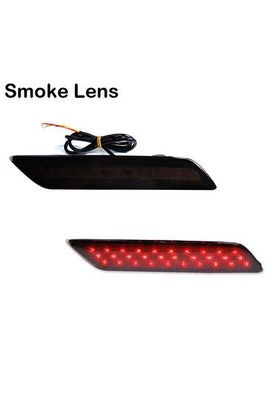 Choice عدسات دخانية مكونة من قطعتين من مصابيح عاكسة LED حمراء لسيارة هوندا سيفيك سيدان موديل 2013-2015 تعمل كخلفية وحمالة صدر