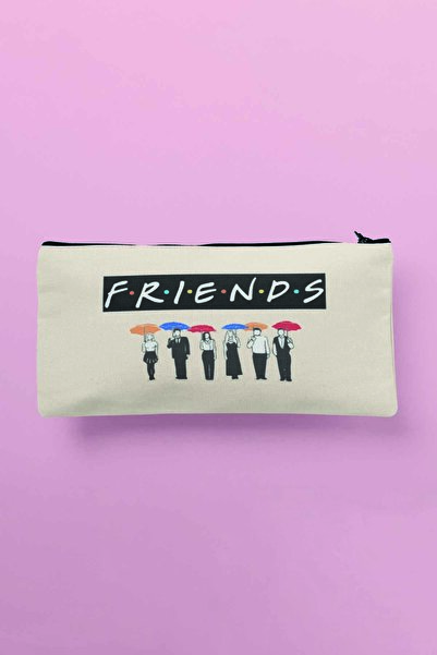 qoeuyl boutique Friends Парасолька з принтом, косметичка та гаманець