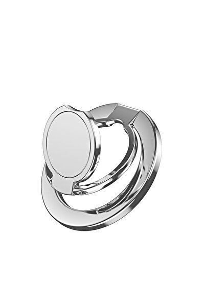 Choice حامل مغناطيسي قوي باللون الفضي للهواتف المحمولة مع حلقة إصبع لملحقات M...