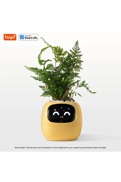 Choice3 Yellow Tuya Ivy Smart Planter,Endless Fun Over 49 Rich Expressions,7 smart sensors,AI Chips Make Rai