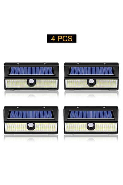 Choice CHINA 4pcs 190led Solar Led Light Outdoor Garden Decoration Wall Lamp With 4 Mode IP65 Waterproof So