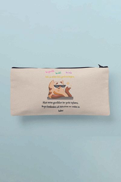 qoeuyl boutique Πορτοφόλι με θήκη για στυλό με αστεία υφασμάτινη τσάντα μακιγιάζ