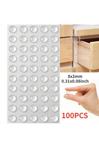 Choice 100pcs 6x2mm 100pcs Self Adhesive Door Stopper Rubber Damper Buffer Cabinet Bumpers Silicone Furnitu