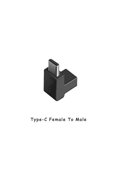 Choice محول USB 3.1 Type C من النوع C من ذكر إلى أنثى بزاوية قائمة 90 درجة من NNBILI 10 جيجابايت