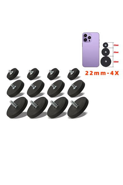 Choice 22mm-4X 4PCS 43/34/22mm M6/M4 Bolt Mini Size Magnetic Base Mount Bracket Clamp LED Work Light Bar Ho