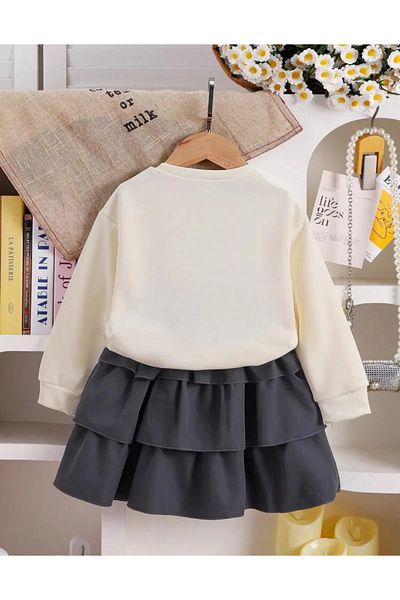 YARENKİDS Îmbrăcăminte pentru fete İPEKKİDS COSTUME CU FUSTA CU FUNDĂ