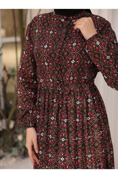 SAHRA BUTİK ΦΟΡΕΜΑ ΜΙΣΟ ΠΑΤΙΛΙ - Ροζ - SAHRA BUTIK