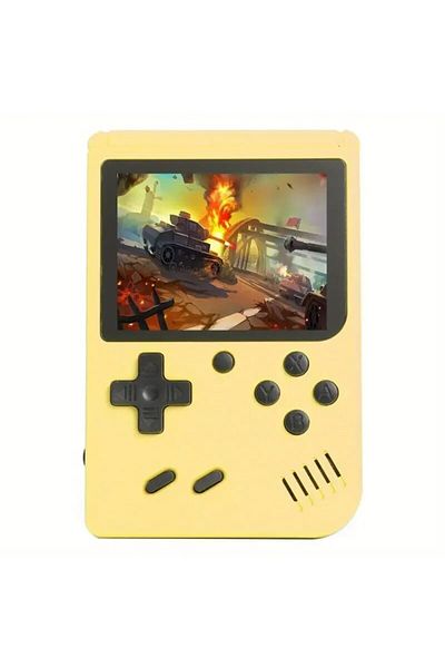 Choice Yellow 2.4 Inch LCD Screen Retro Video Game Console Built-in 400 In Handheld Portable Game Console C