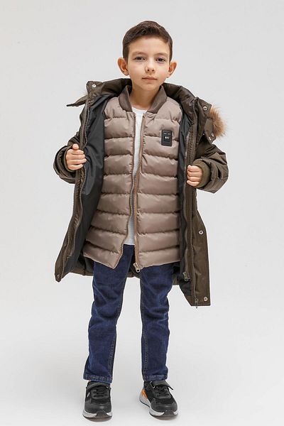 Benittokids Σετ παλτό και γιλέκο για αγόρι - 51291
