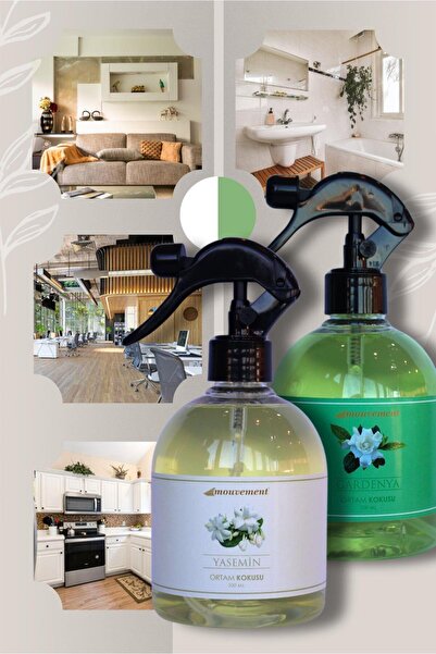 MOUVEMENT 2'Li 500 ml Oda Spreyi ile Ferah Bir Atmosfer (Yasemin Gardenya)