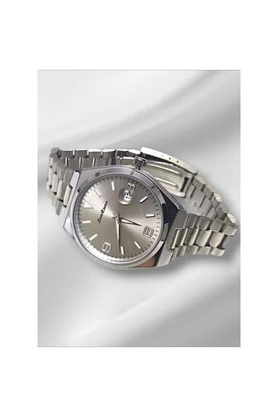 Seazone Men's Stainless Steel Analog Quartz Date Display Watch Easy to Read Fashion Design Waterproof Luxury