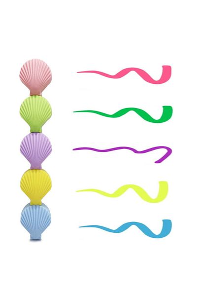 GLANCE 5-Piece Highlighter Set - Oyster Pattern