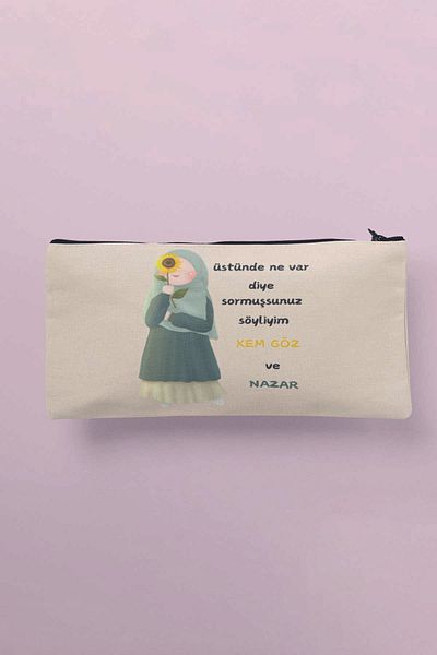 qoeuyl boutique Διασκεδαστικό υφασμάτινο τυπωμένο τσαντάκι μακιγιάζ Τηλεχειριστήριο πορτοφόλι