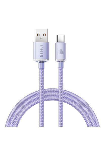 Baseus 2m Purple Baseus 6A USB Type C Cable For Realme Huawei P40 Pro 66W Fast Charging Wire USB-C Charger