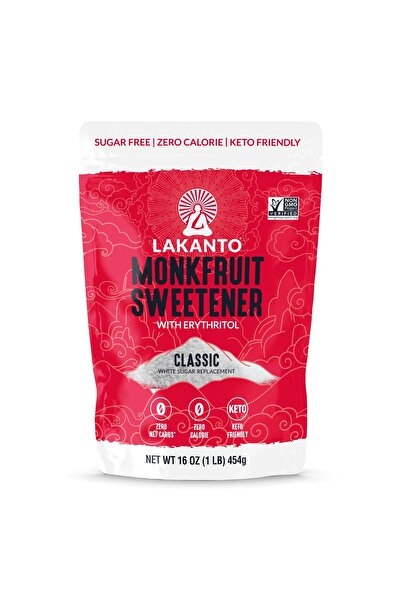 Lakanto مُحلي فاكهة الراهب مع إريثريتول، بديل للسكر، خالٍ من الجلوتين، منخفض ...