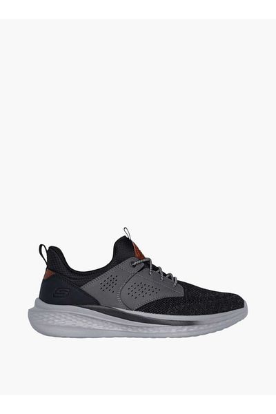 SKECHERS Men's Textured Sports Shoes with No-Tie Lace Closure - SLADE