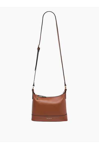 Celeste Textured Shoulder Bag with Adjustable Strap and Zip Closure