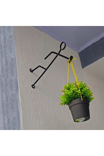 andekor Çöp Adam Çiçeklik Dekoratif Saksı Duvar Aparatı