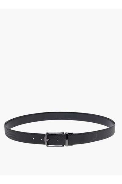 Duchini Textured Reversible Belt with Pin Buckle Closure