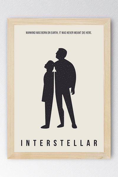 Saturn Interstellar Framed Painting - Interstellar Movie Poster Painting