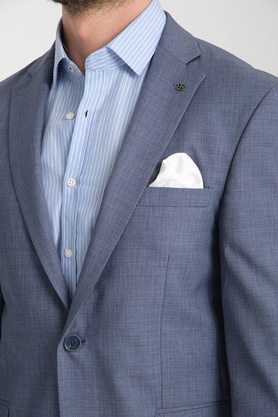 Frappoli Pieros Ανδρικό μπουφάν Indigo Cotton Blend Slim Fit Slim Fit Four Seasons Blazer