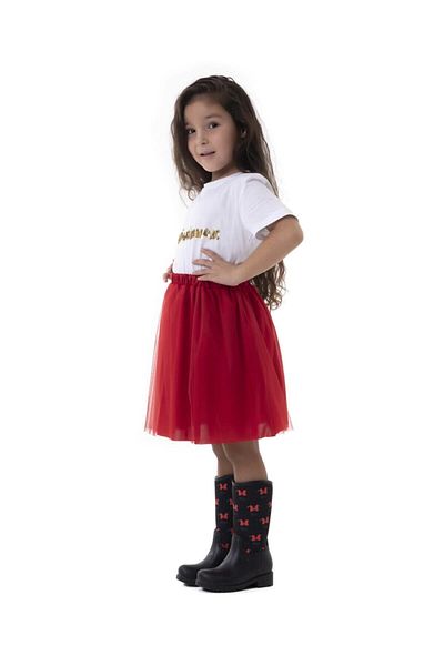 HEPSİMİNNAK Girl's Red Skirt 23 April 19 May 29 October Tutu Skirt