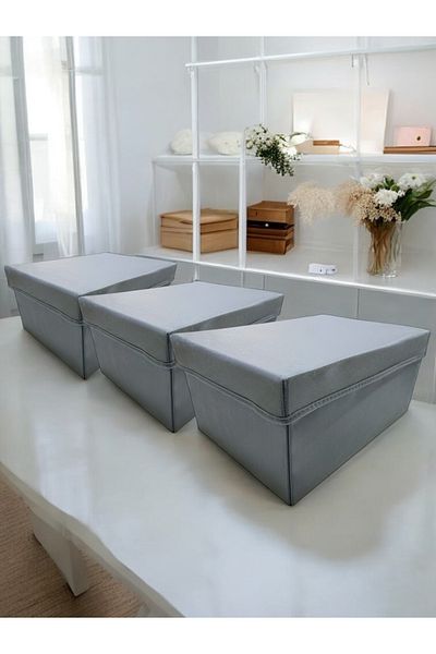 Balkan Room 3 Pcs Clamshell Cabinet Organizer Box Multipurpose Storage Box Xlarge 40X30X20 cm