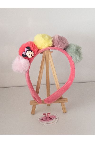 Sweet twins accessories Minnie Colorful Pompom Velvet Children's Crown