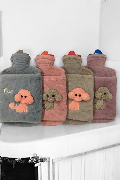OLİVYA Peluş Kılıflı Köpek Emojili Sıcak Su Torbası 2 Litre