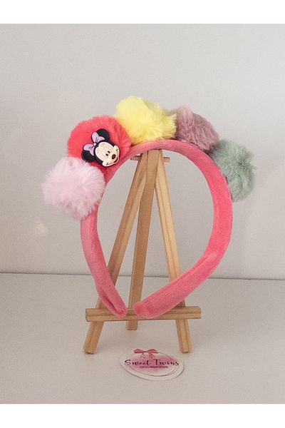 Sweet twins accessories Minnie Colorful Pompom Velvet Children's Crown