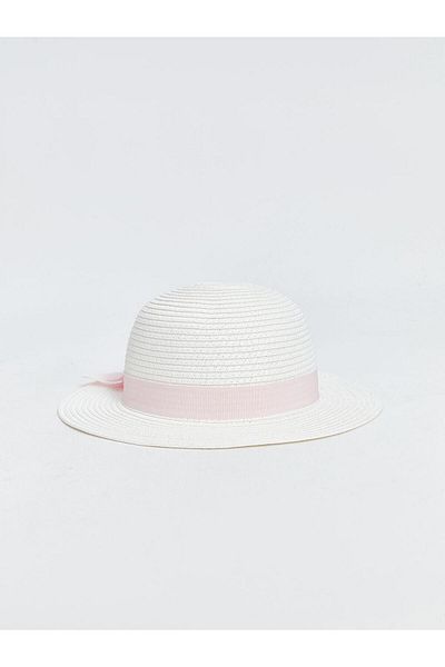 LC Waikiki Baby Girl Straw Hat with Bow Detail