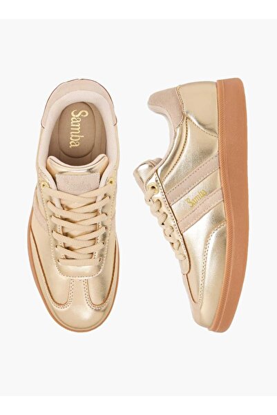 Samba حذاء رياضي نسائي من سامبا بأجزاء متداخلة يصل إلى الكاحل مع رباط للإغلاق