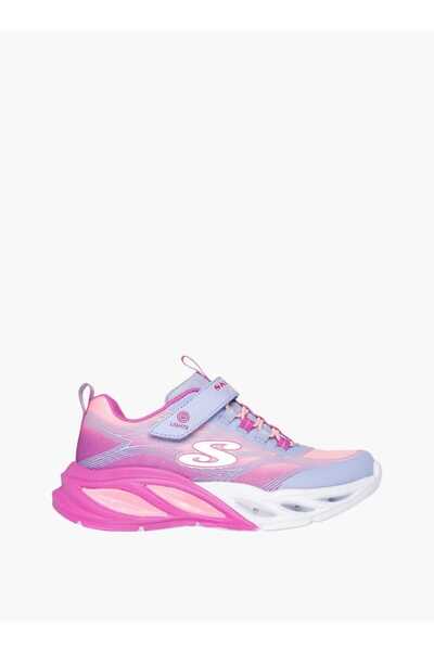 SKECHERS Skechers Girls' Printed Light-Up Sports Shoes with Hook and Loop Closure - COSMIC GLOW