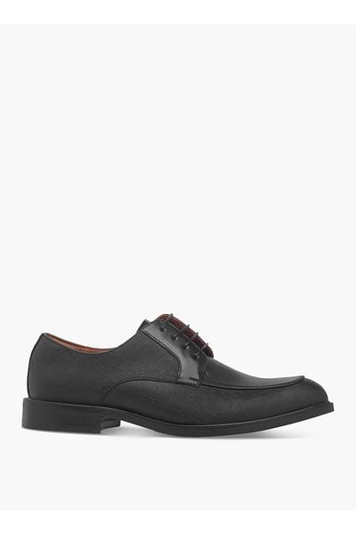 Duchini Men's Textured Derby Shoes with Lace-Up Closure