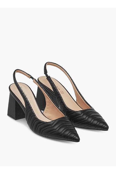 Paprika Paprika Quilted Slingback Mules with Block Heel