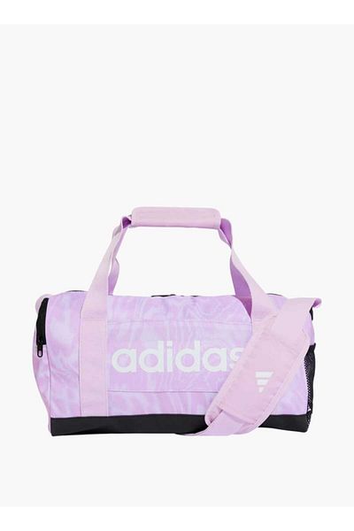 adidas adidas Logo Print Duffel Bag with Zip Closure and Double Handle