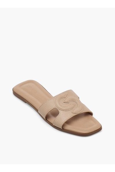 Celeste Women's Logo Embossed Slip-On Sandals