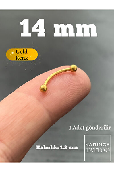 Karınca Piercing 14 mm En Uzun Bar Kaş Meme Ucu Piercing Helix Conch Bridge S...