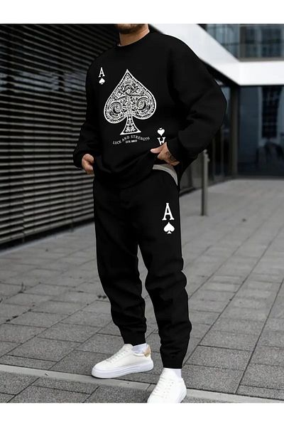 FULL TOLERANCE Yd Desing Oversize Poker Printed Sports Underwear Suit