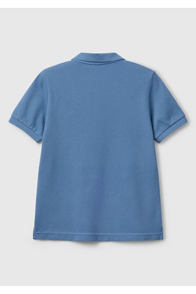 United Colors of Benetton Tricou Polo Pique pentru băiat cu logo albastru aviator