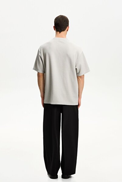 Bershka Short sleeve seersucker T-shirt