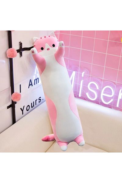 Choice 70CM CTMC Children's Toy Stuffed Animal Pillow Cute Cat Pillow Soft Plush Long Cat Pillow Birthday G