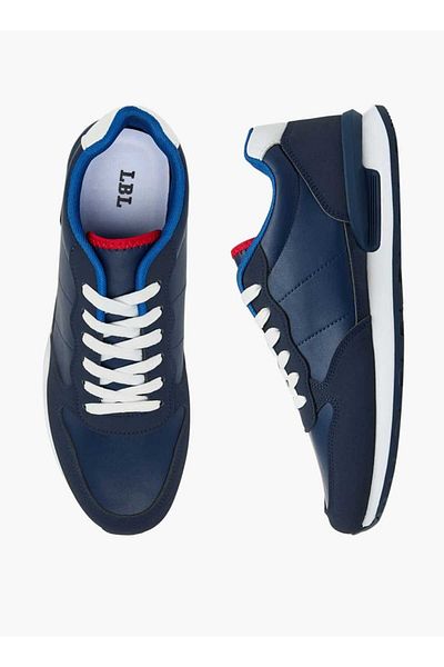 LBL by Shoexpress LBL by Shoexpress Panelled Sneakers with Lace-Up Closure