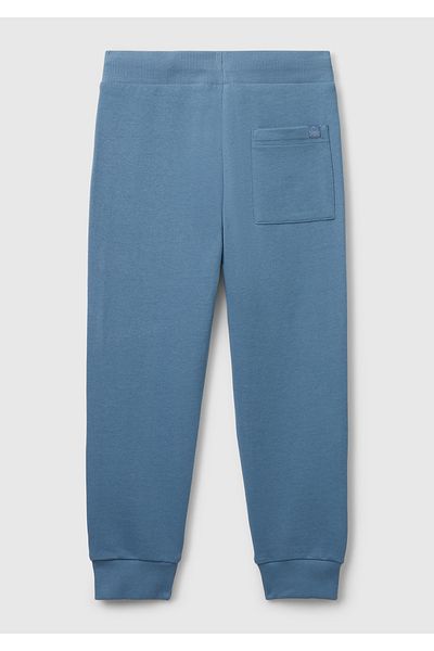 United Colors of Benetton Pantaloni de trening pentru băiat Airman Blue cu buzunar la spate cu logo