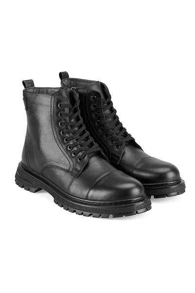 Desa Ανδρικές δερμάτινες μπότες Virgina Black