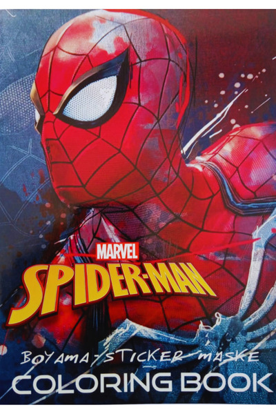 booddie Spıderman Örümcek Adam Boyama Kitabı Stickerlı Arka Kapak Kesilerek M...