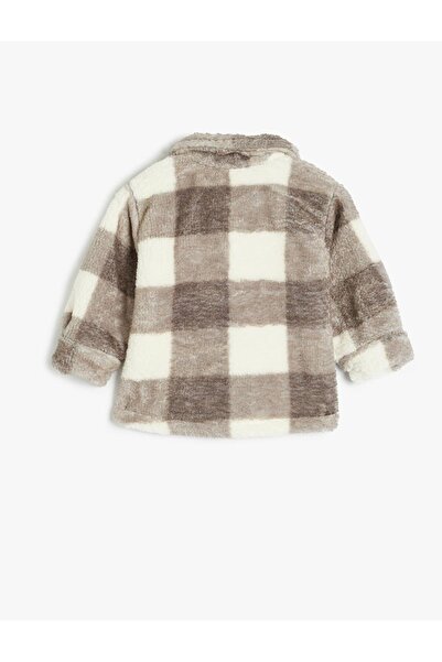 Koton Λευκό καρό μπουφάν για αγοράκι 5WMB20004TK